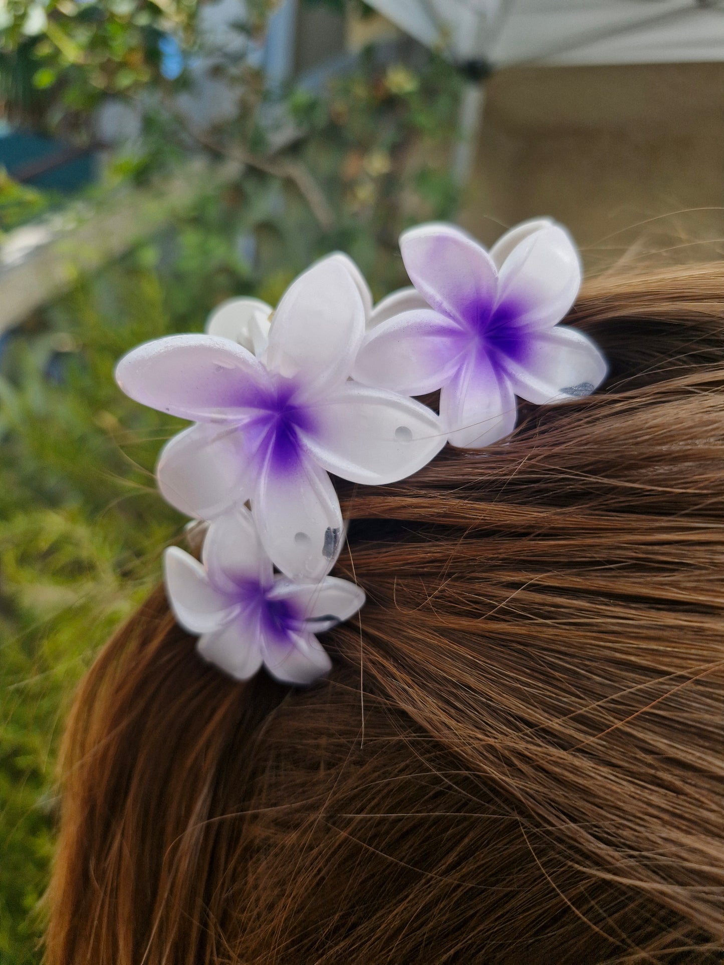 Grande fleur BLANCHE et VIOLET