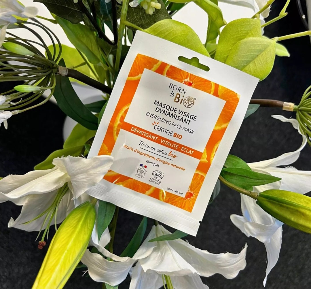 Masque visage Dynamisant en coton - Certifié Bio