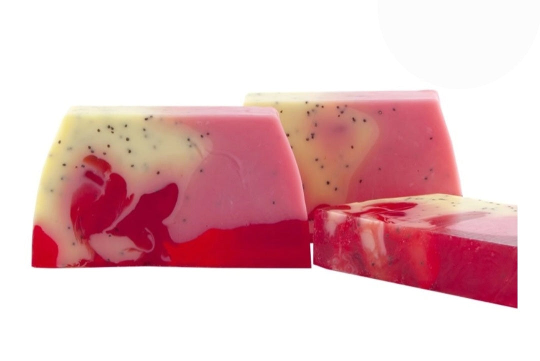 Tranche de savon glycérine BANANE CERISE