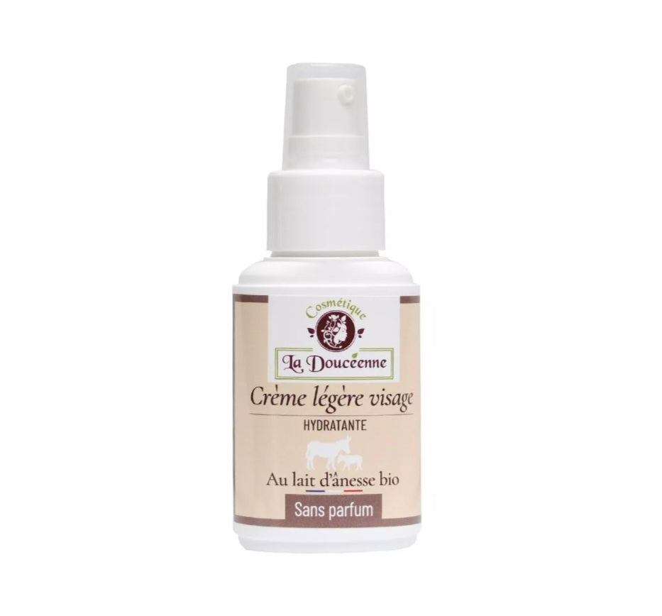 Crème légère visage - Lait d'ânesse bio