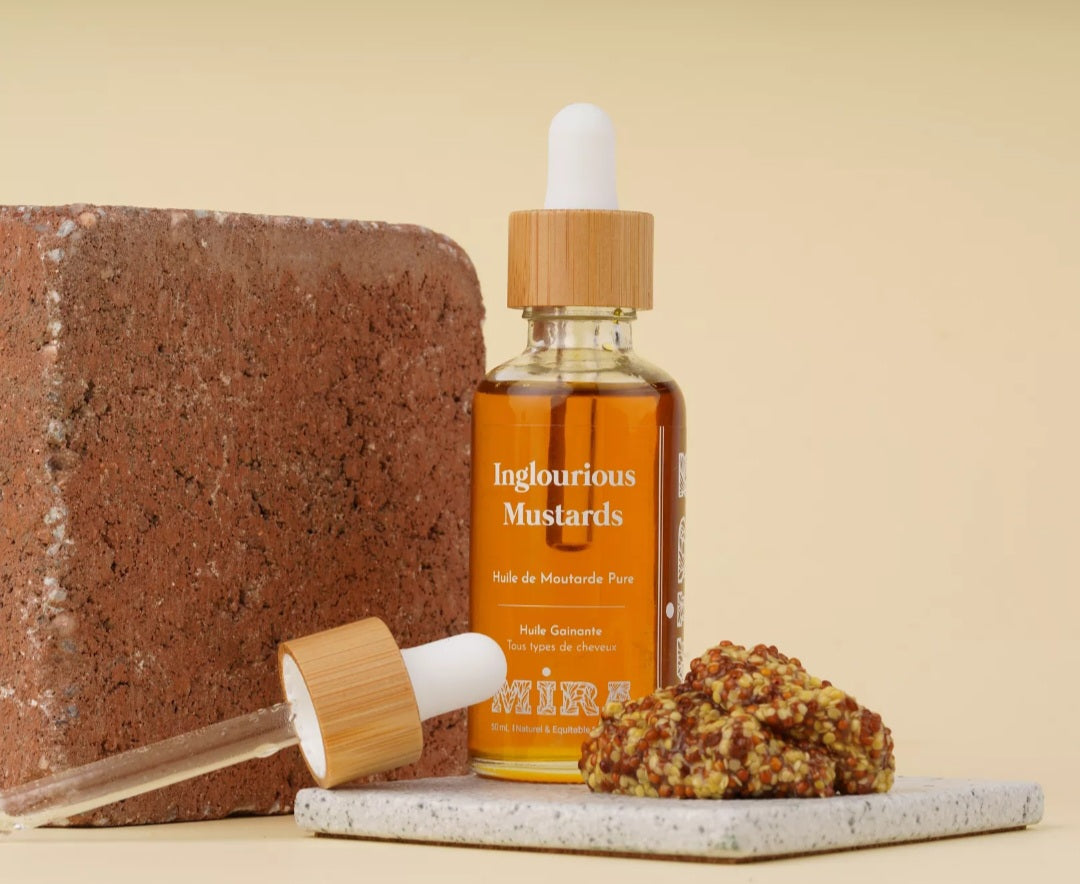 Inglourious Mustards - Huile de Moutarde - Cheveux - Gainante, fortifiante, limite la chute des cheveux, apporte brillance -