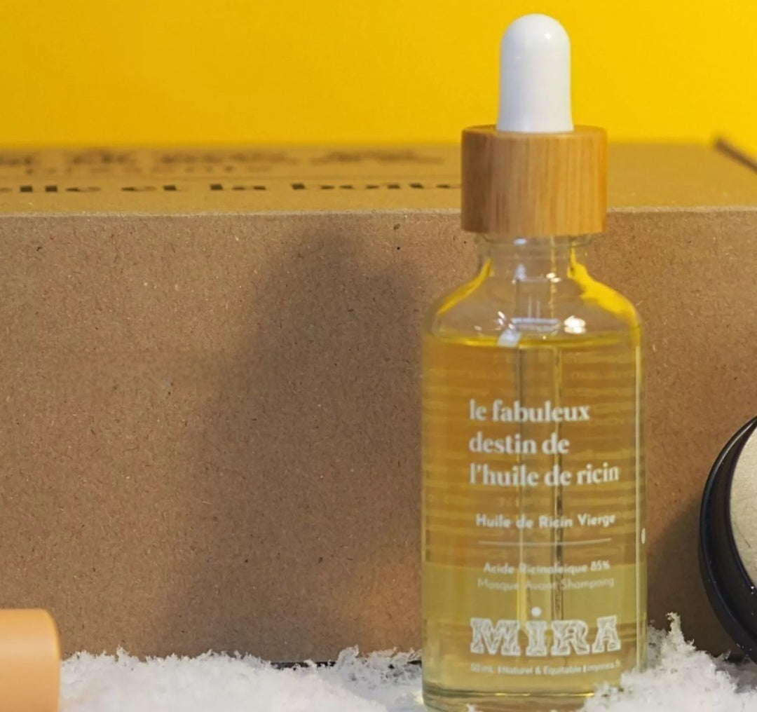 Le Fabuleux Destin de l'Huile de Ricin - Huile de Ricin pure - Cheveux, cils, ongles - Masque avant shampoing, pousse, brillance, fortification