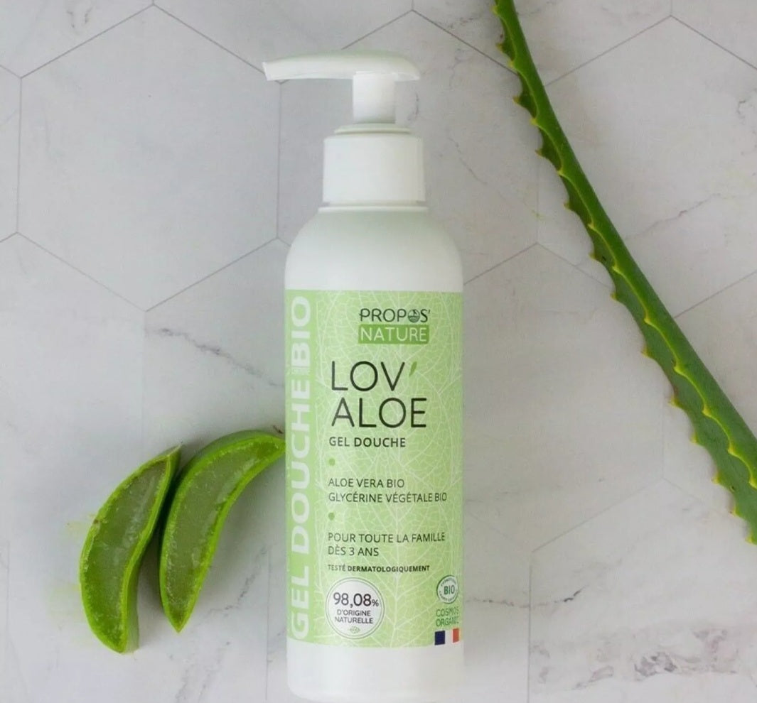 Gel Douche Bio Lov'Aloe - Aloé Vera - Sans savon - 98% d'ingrédients naturels