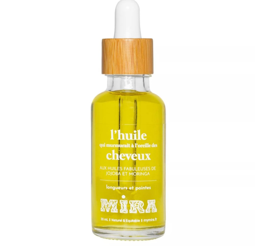 Soin naturel pour cheveux - L'huile qui murmurait à l'oreille des cheveux - Soin sans rinçage à l'huile de cameline, jojoba, moringa, ylang-ylang - Cheveux - Réparateur, nourrissant