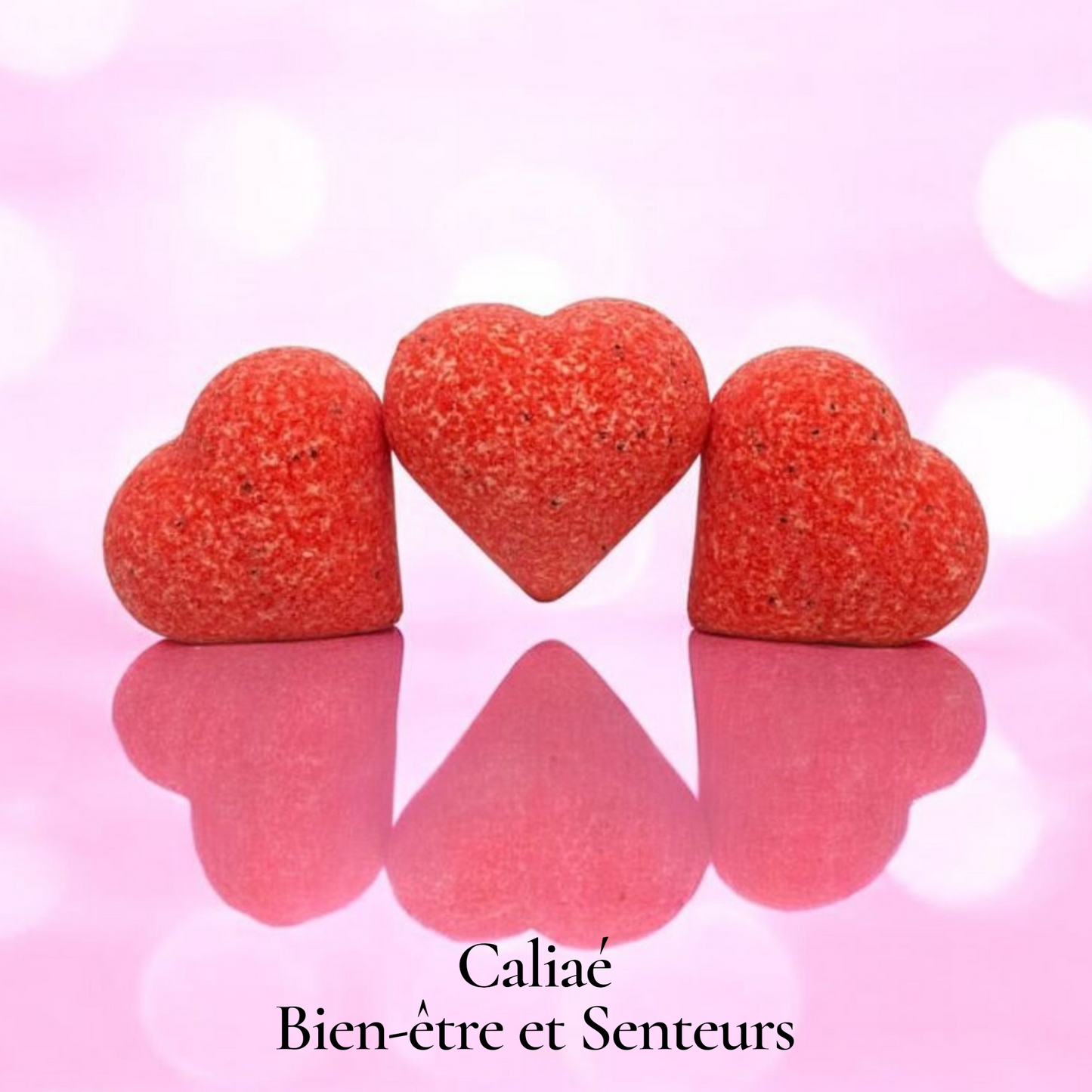 Coeur effervescent parfum "Fraise"
