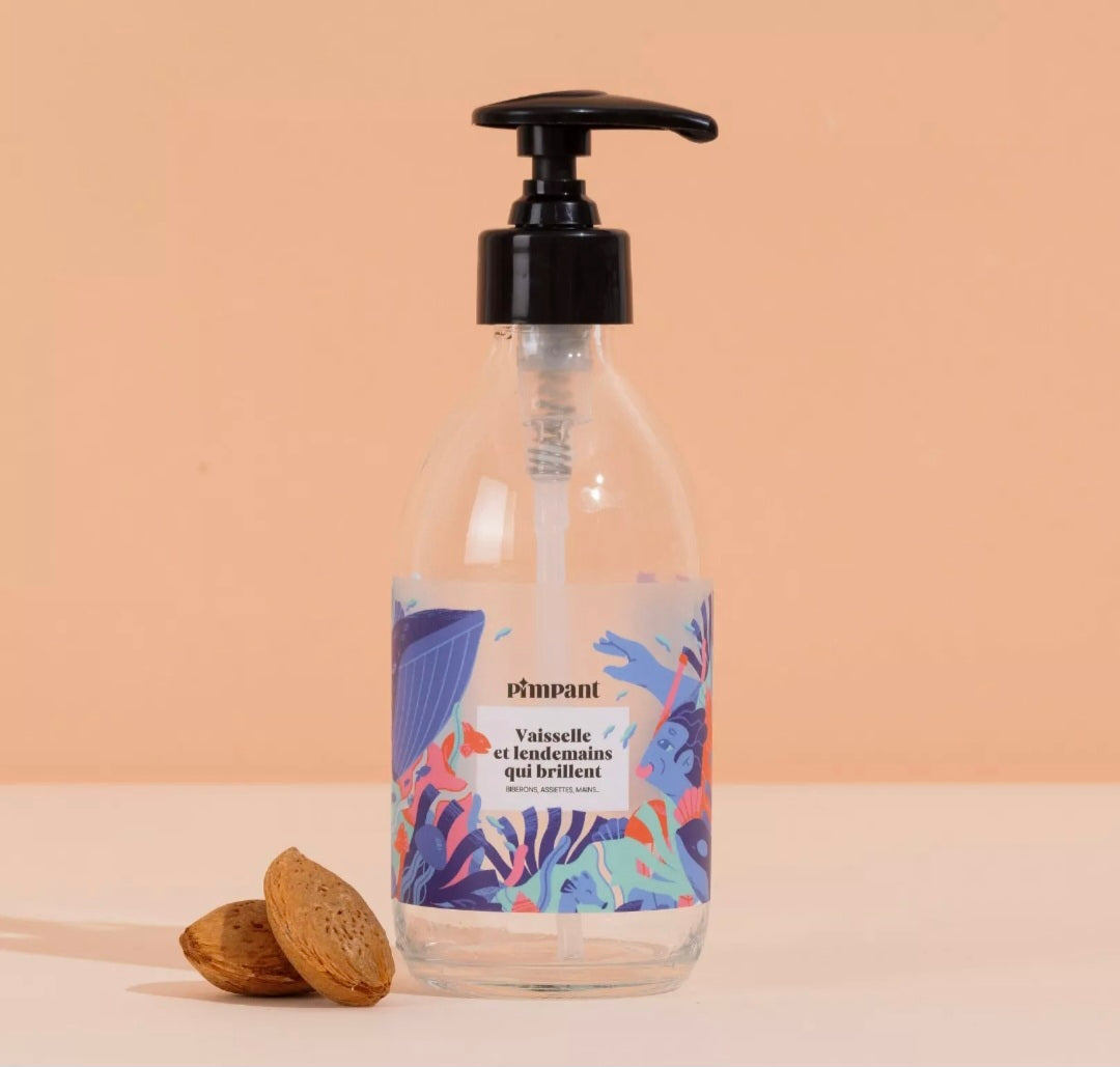 Bouteille Liquide Vaisselle Décor Amande 250 ml