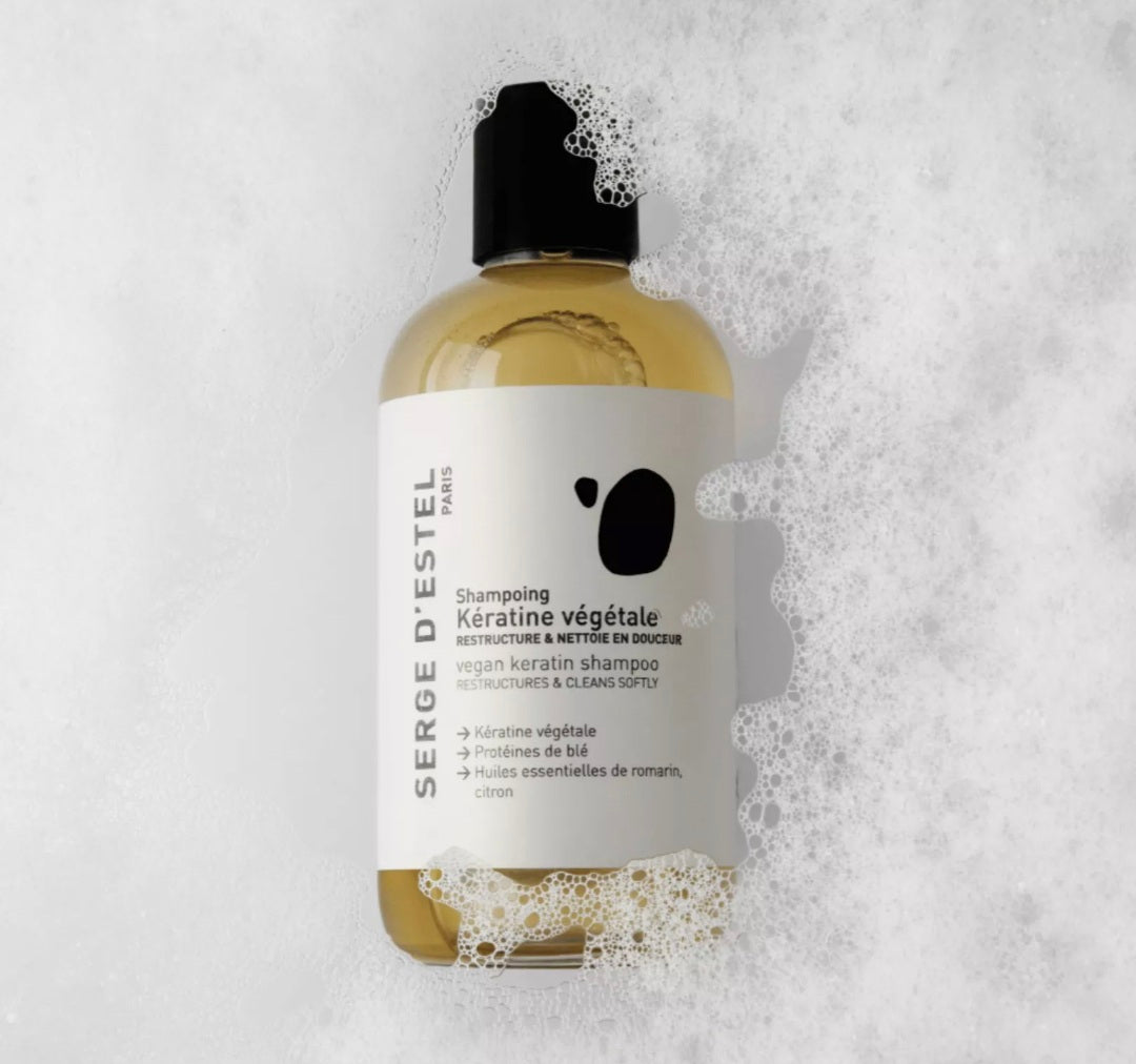 Shampoing Kératine Végétale (Phytokératine)Sans Sulfate --Réparation,Pousse & Restructuration des Cheveux