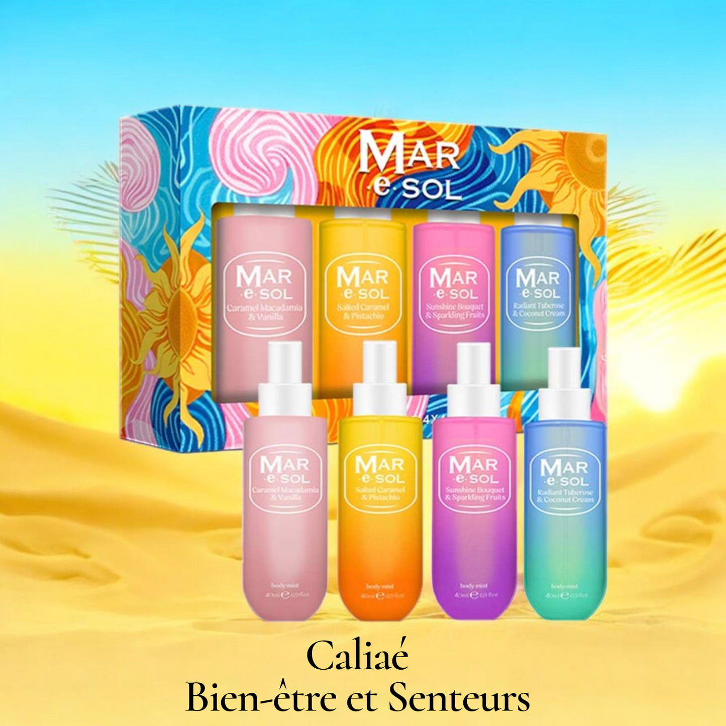 Coffret 4 Mini Brumes 40ml - Mar E Sol Collection