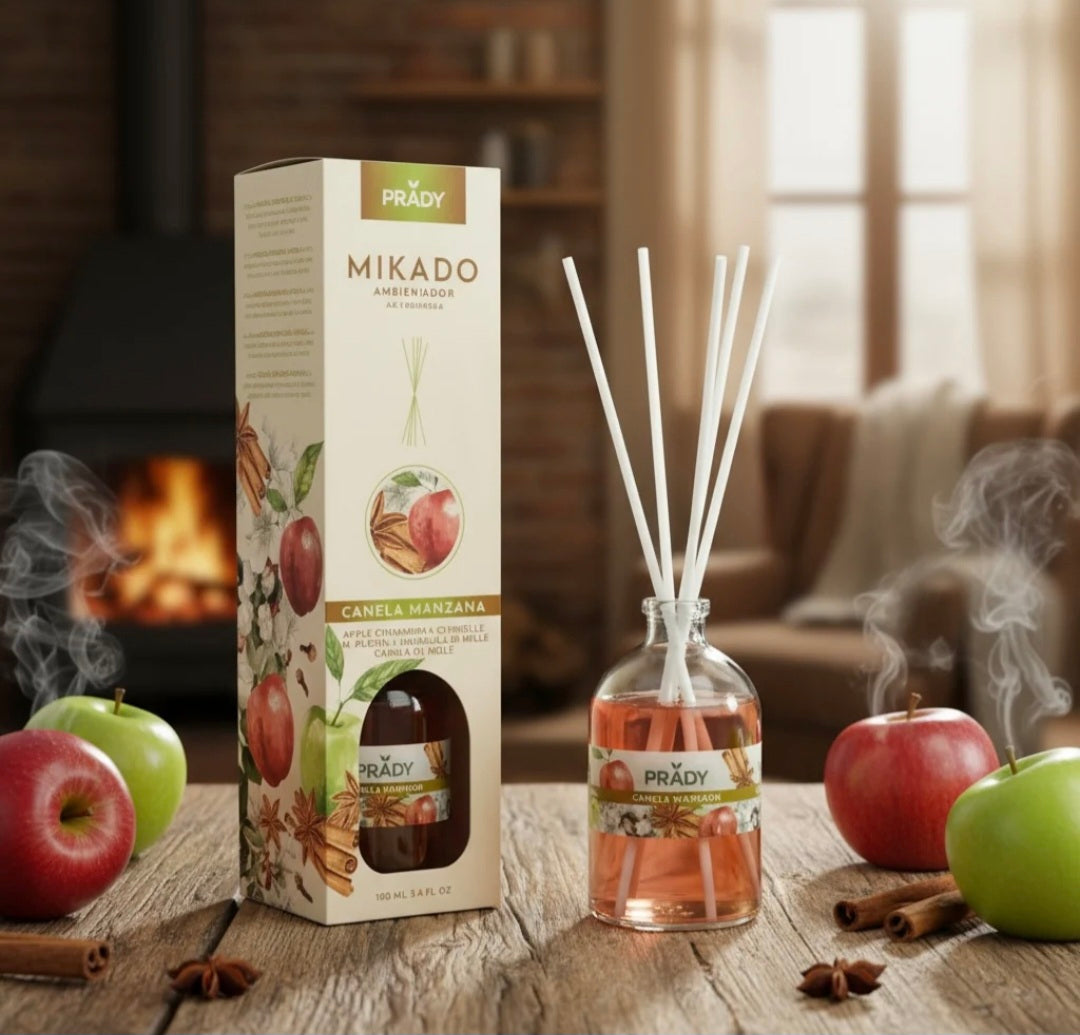 Diffuseur Mikado Bâtonnets parfum Pomme Cannelle 100ML