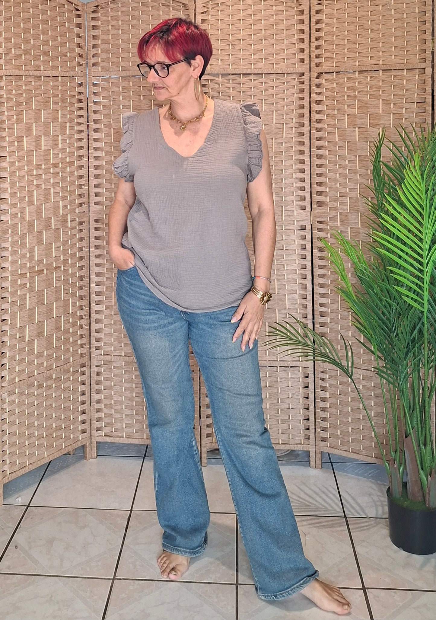 Top ANGÈLE TAUPE