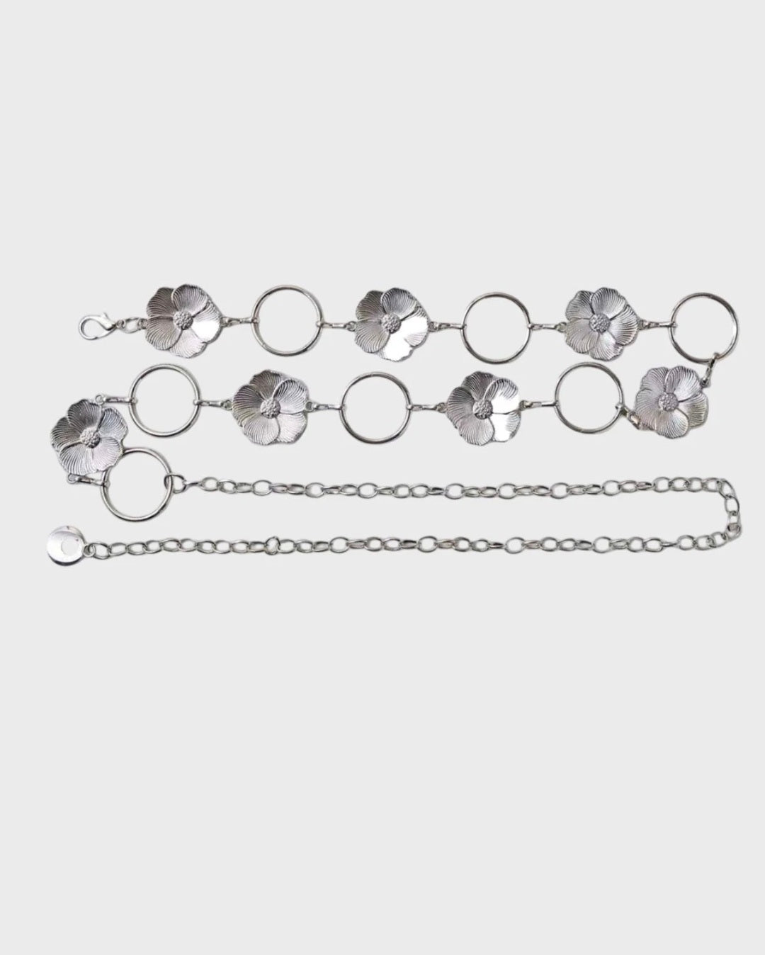 CEINTURE FLEUR ARGENT