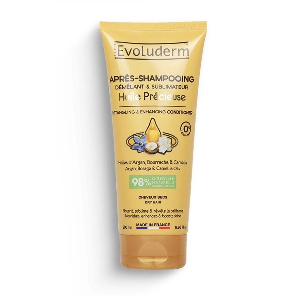 Après-Shampoing Démêlant & Sublimateur Huile Précieuse - 200ml - 98% d'Ingrédients d'Origine Naturelle