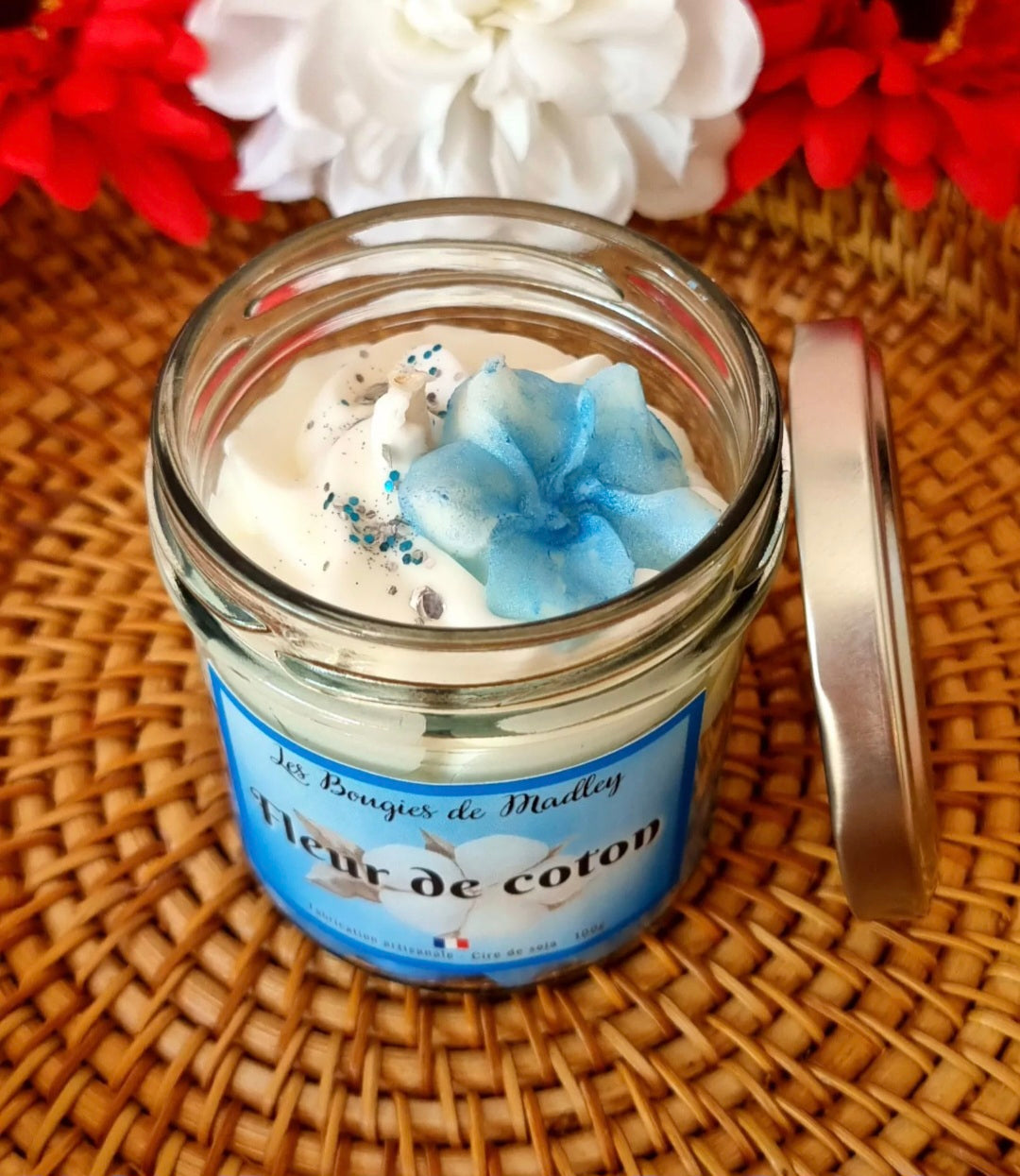 Bougie gourmande fleur de coton