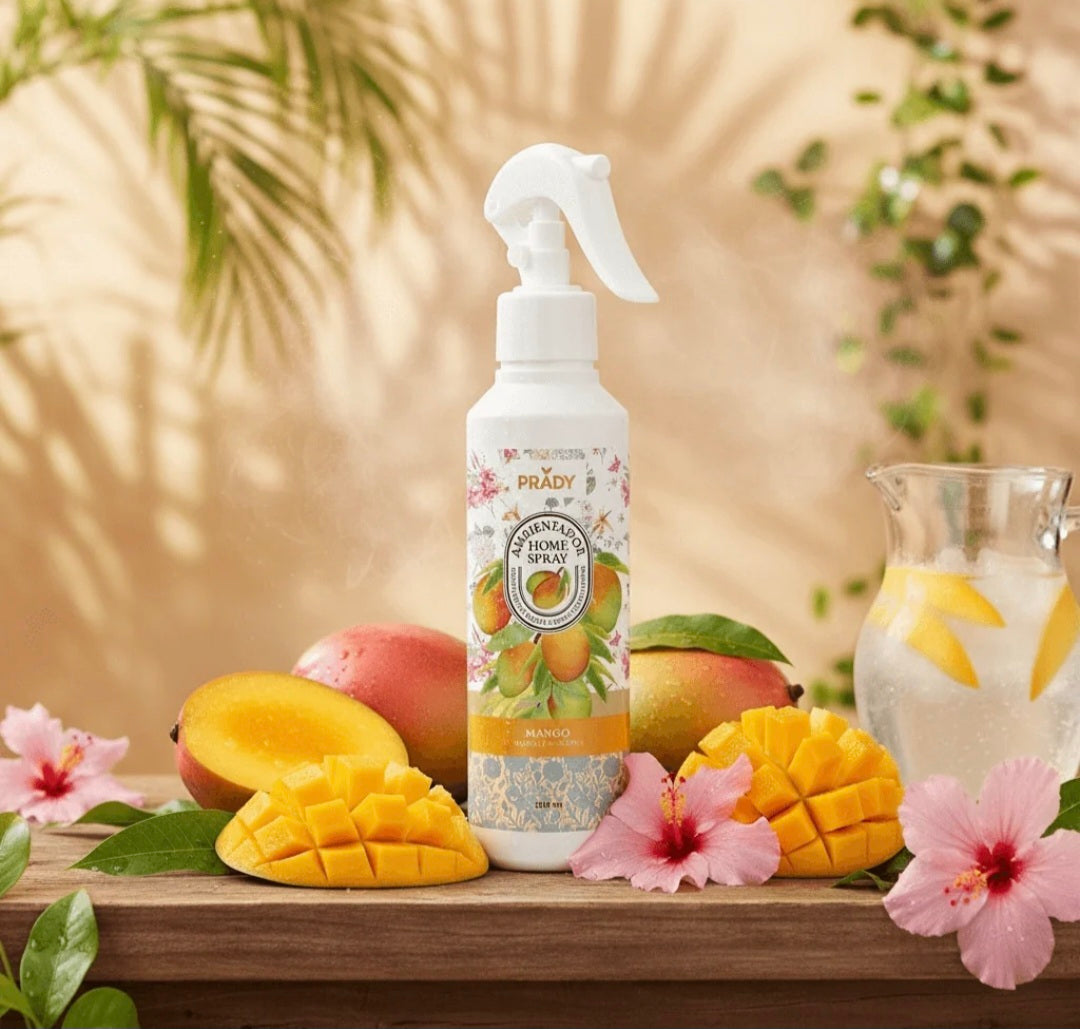 Spray d'Ambiance Maison Tissu et Voiture Mango