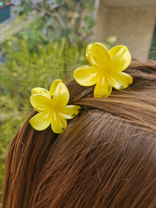 Petite pince fleur JAUNE