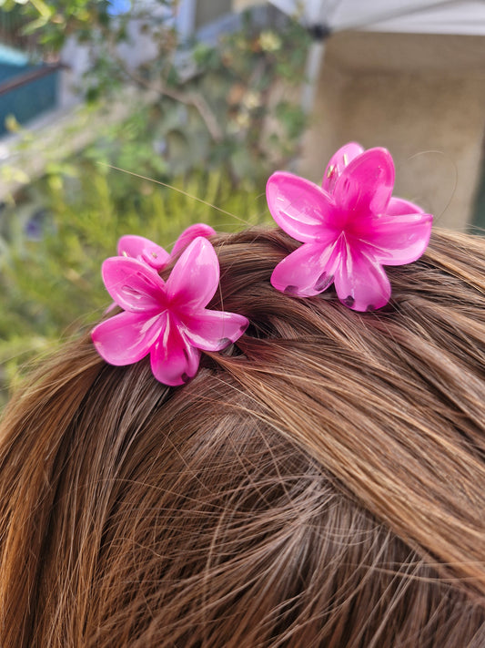 Petite pince fleur FUSCHIA