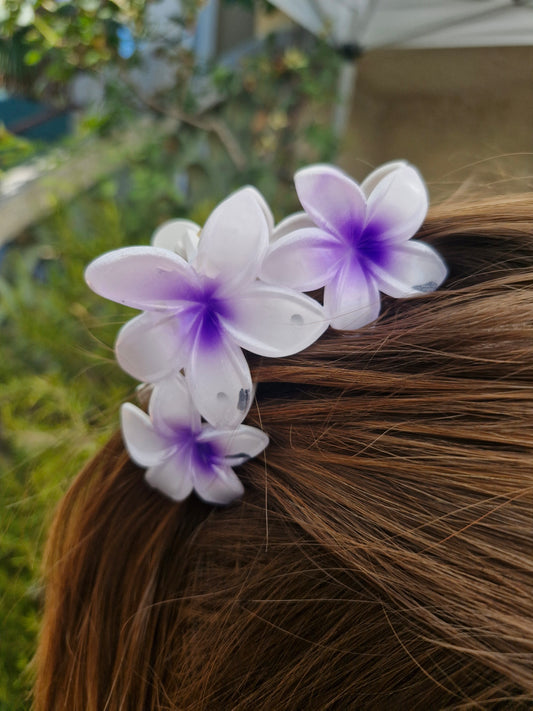 Grande fleur BLANCHE et VIOLET