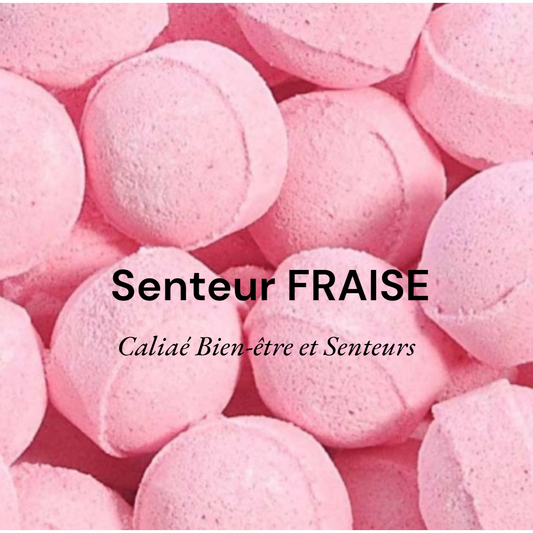 Lit de 2 Mini billes effervescentes FRAISE