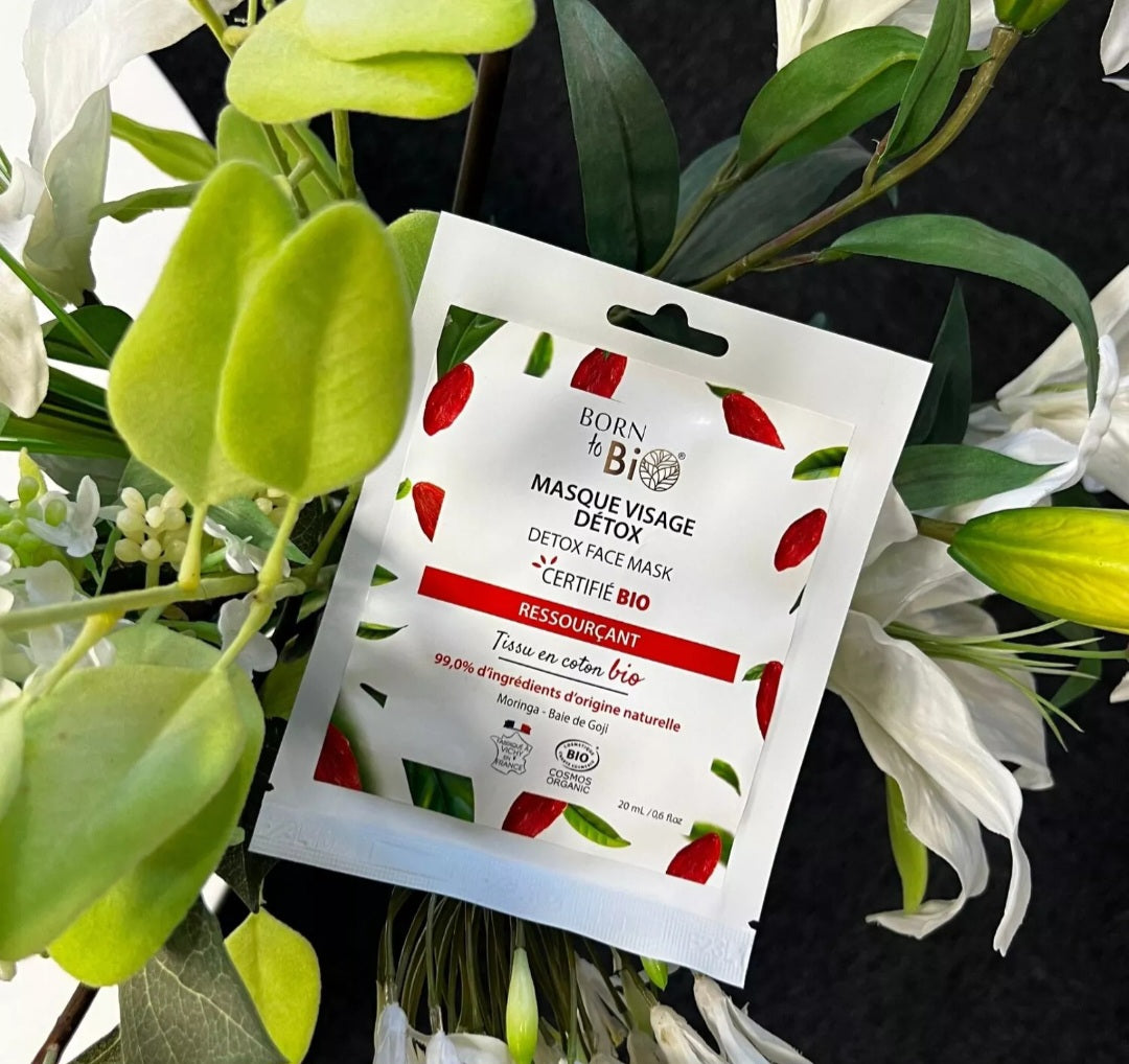 Masque visage Détox en coton - Certifié Bio
