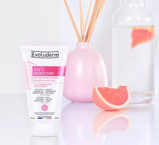 2 en 1 Nettoyant/Masque Anti-Imperfections