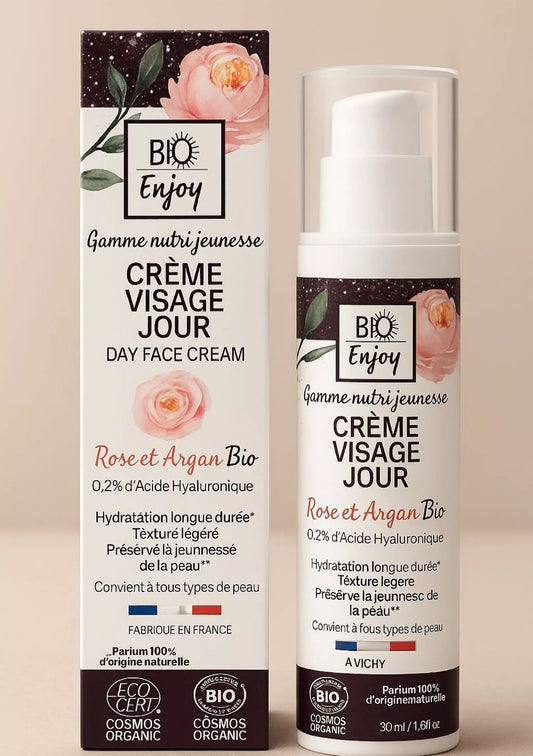 Crème pour visage de Jour Rose Argan – Certifiée Bio