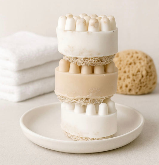 Savon Loofah Massage – Senteur LAIT DE COCO