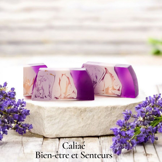 Tranche de savon glycérine - Myrtille mûre