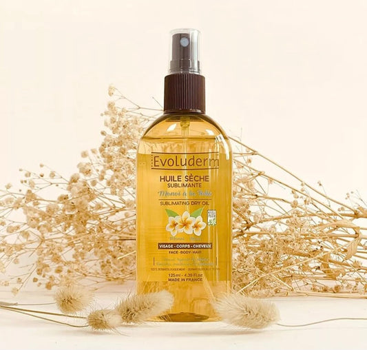 Huile Sèche Sublimante Monoï à la Folie - 125 ml - Ingrédients d'Origine Naturelle