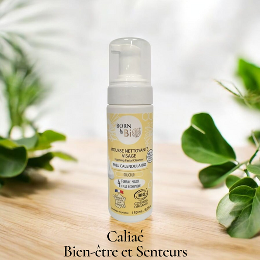 Mousse nettoyante visage Peaux sensibles Miel Calendula
