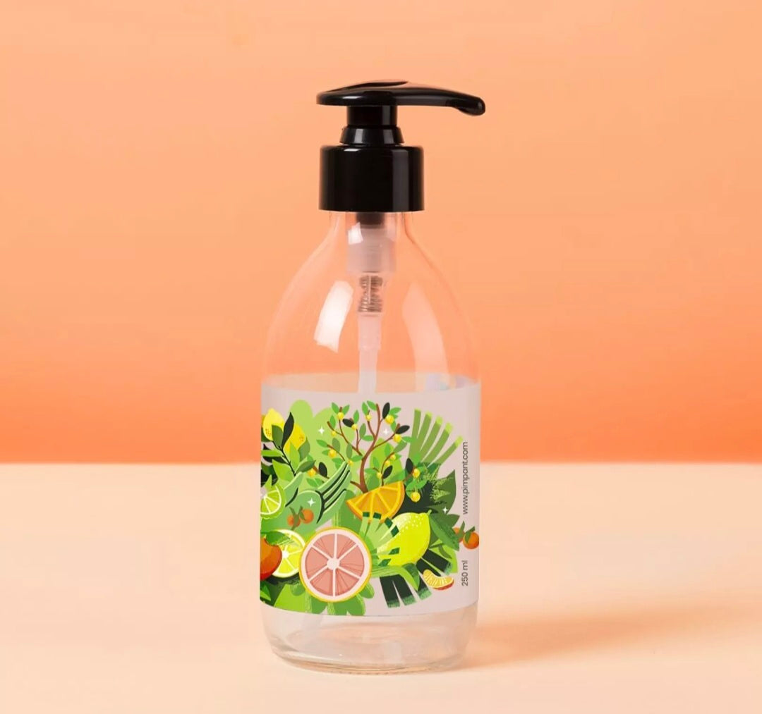 Bouteille Liquide Vaisselle Décor Agrumes 250ml