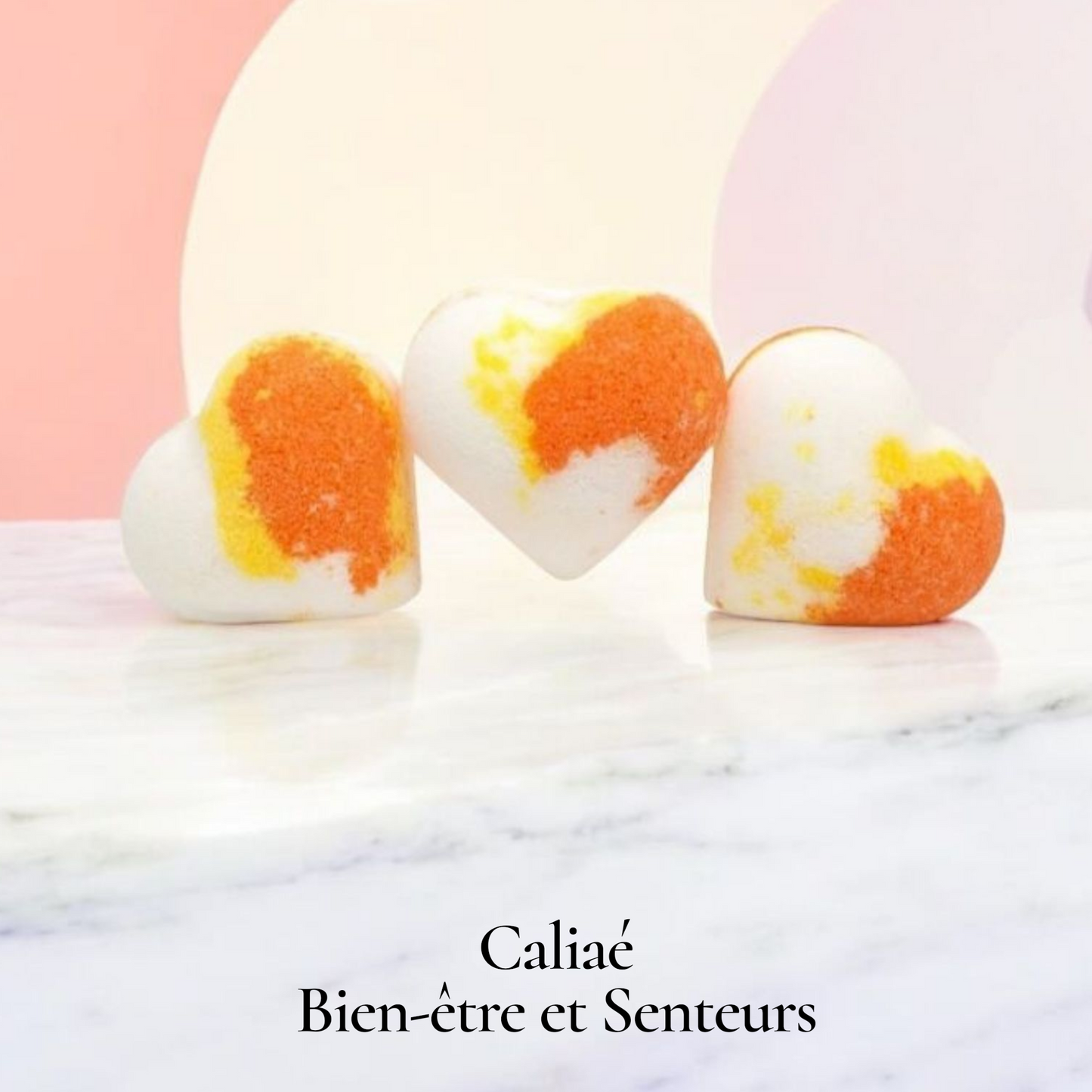 Coeur effervescent parfum "Pêche"