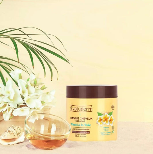 Masque Cheveux Hydratant Monoï à la Folie - 500ml - 99% d'Ingrédients d'Origine Naturelle