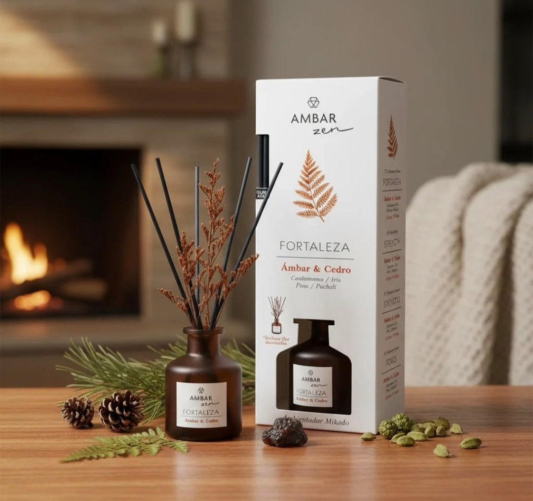 Mikado Diffuseur de Parfum Ambar & Cèdre Collection "Zen" 40ml