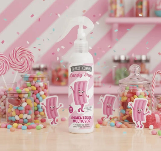 SPRAY AMBIANCE AIR ET TISSU CANDY SHOP CHEWING-GUM A LA FRAISE 250ML