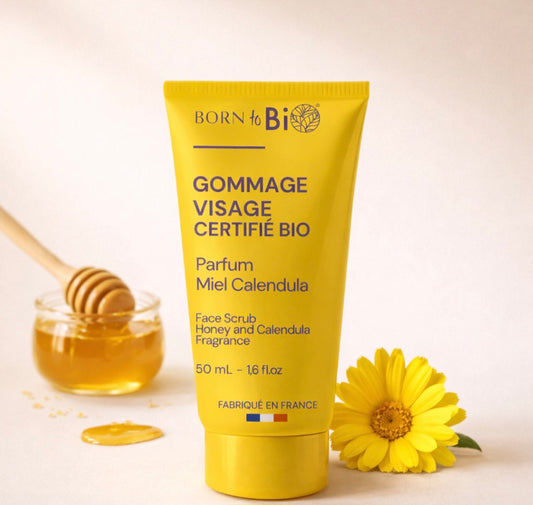 Gommage visage Peaux sensibles Miel Calendula