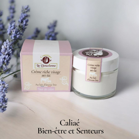 Crème riche visage - anti-âge - Lait d'ânesse bio