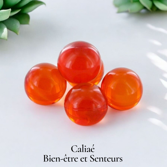 Lot de 2 perles de bain ABRICOT