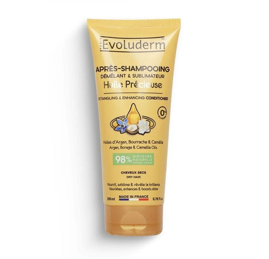 Après-Shampoing Démêlant & Sublimateur Huile Précieuse - 200ml - 98% d'Ingrédients d'Origine Naturelle