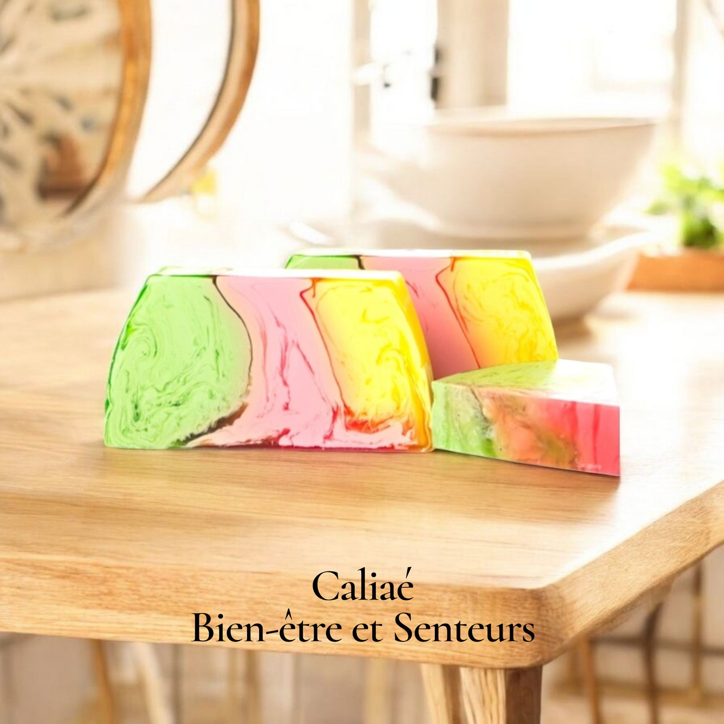 Tranche de savon glycérine - Bubble gum