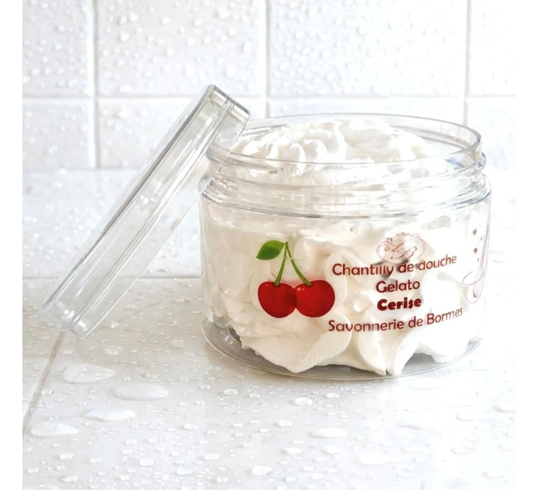 Chantilly de douche  Cerise blanche