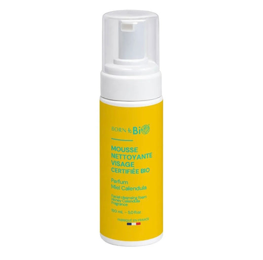 Mousse nettoyante visage Peaux sensibles Miel Calendula