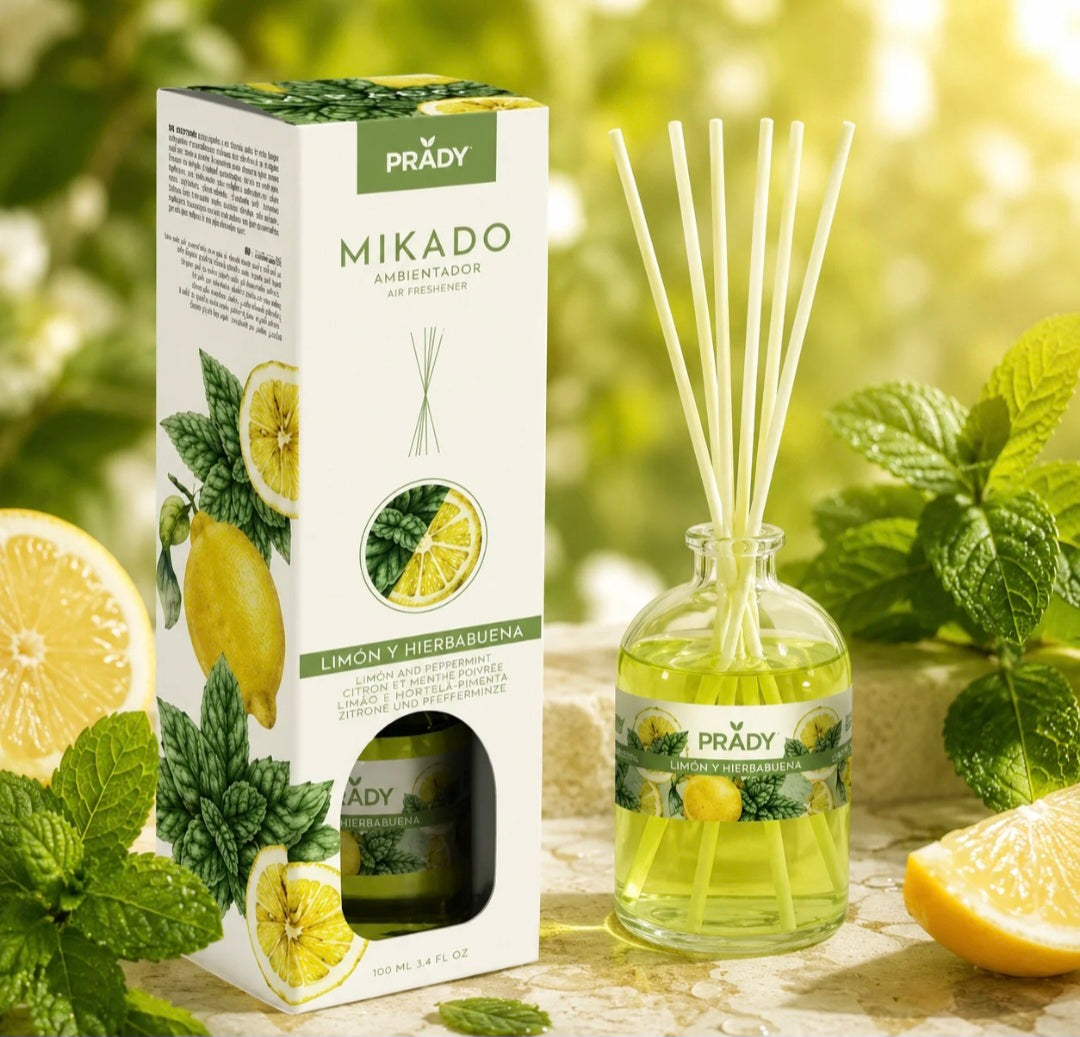 Mikado Diffuseur de Parfum Citron Menthe Douce 100ml