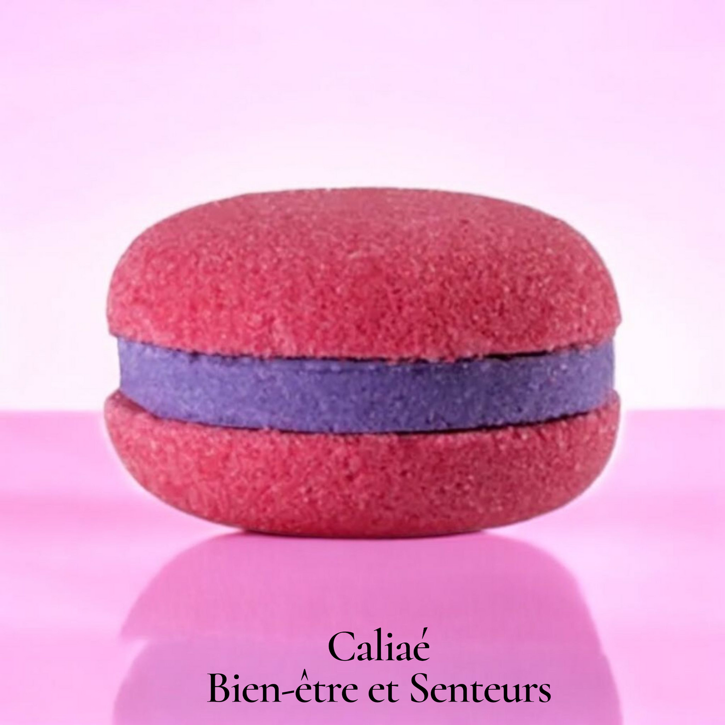 Macaron de bain effervescent parfum cassis