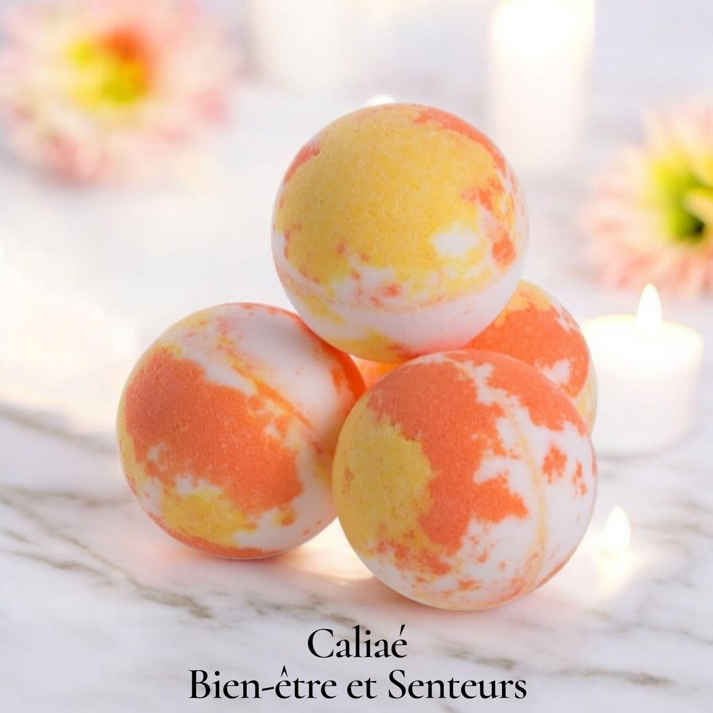 Boule effervescente 125g parfum "pêche"