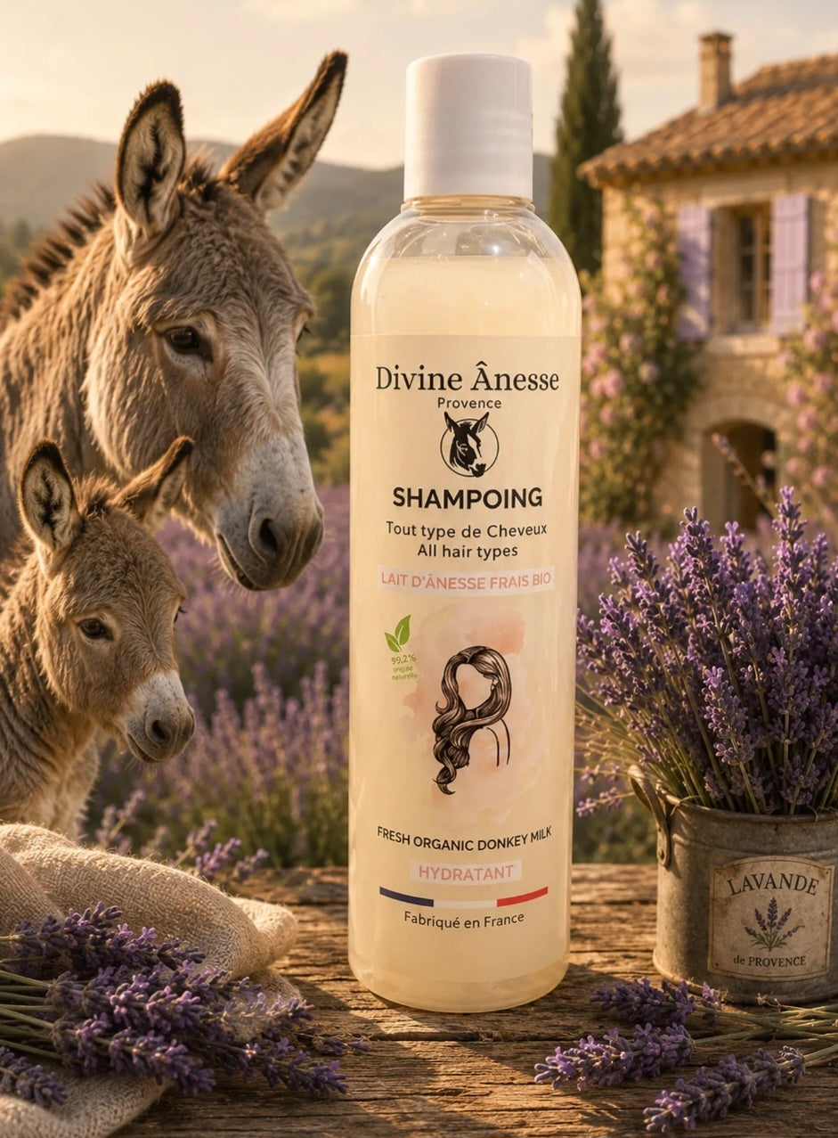 Shampoing au lait d'ânesse frais et biologique
