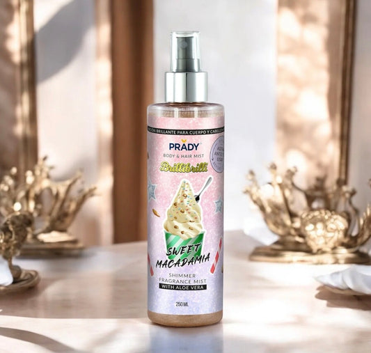 Brume scintillante corps et cheveux sweet macadamia 250ML