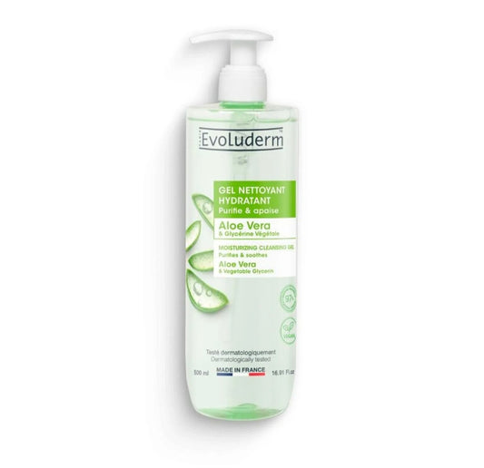 Gel Nettoyant Hydratant Aloe Vera - 500ml - 97% d'Ingrédients d'Origine Naturelle