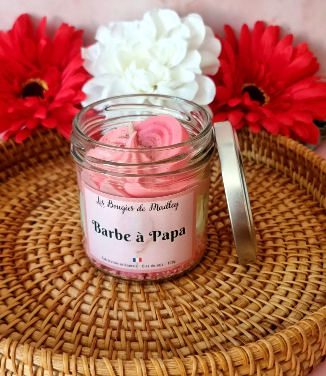 Bougie gourmande Barbe à papa