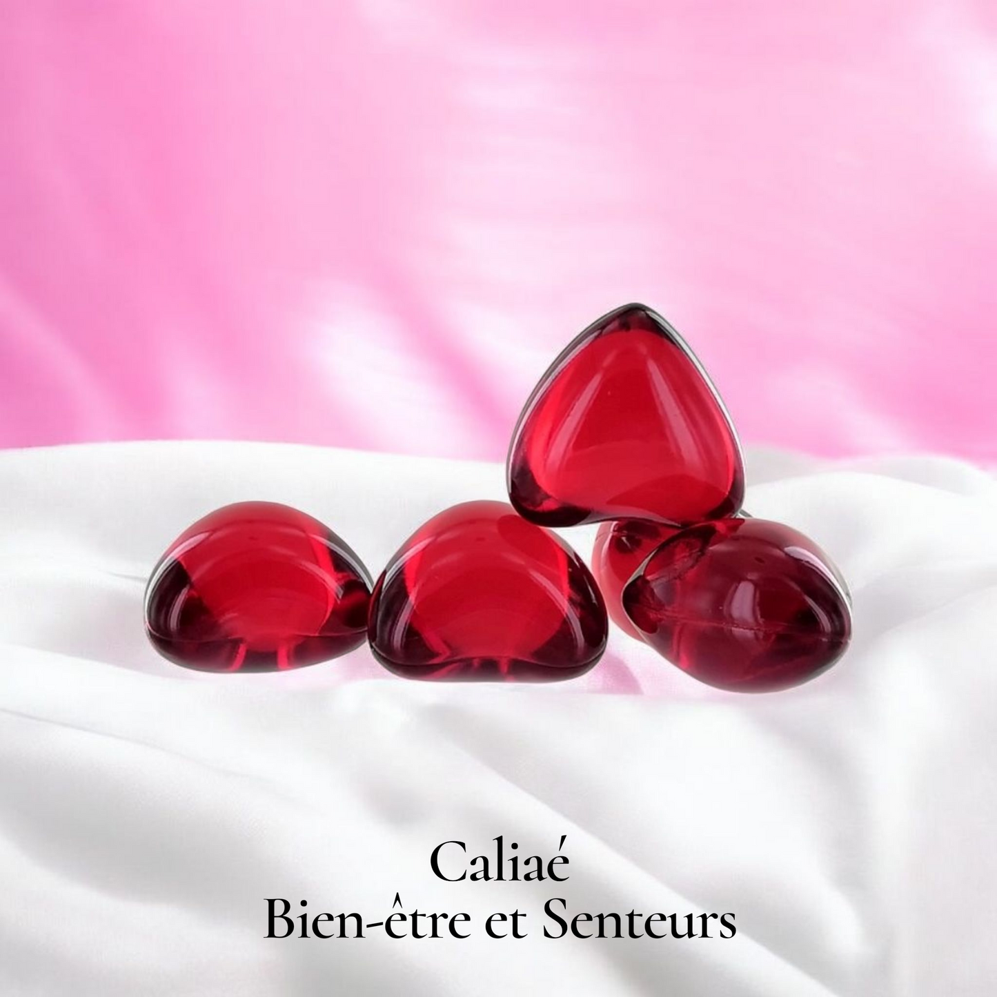 Lit de 2 coeurs FRAISE