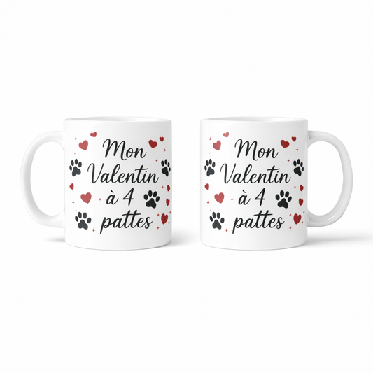 Mug MON ST VALENTIN A 4 PATTES